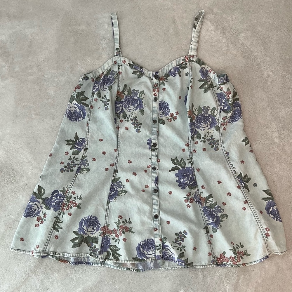 Torrid Floral Spaghetti Strap Blouse Tank